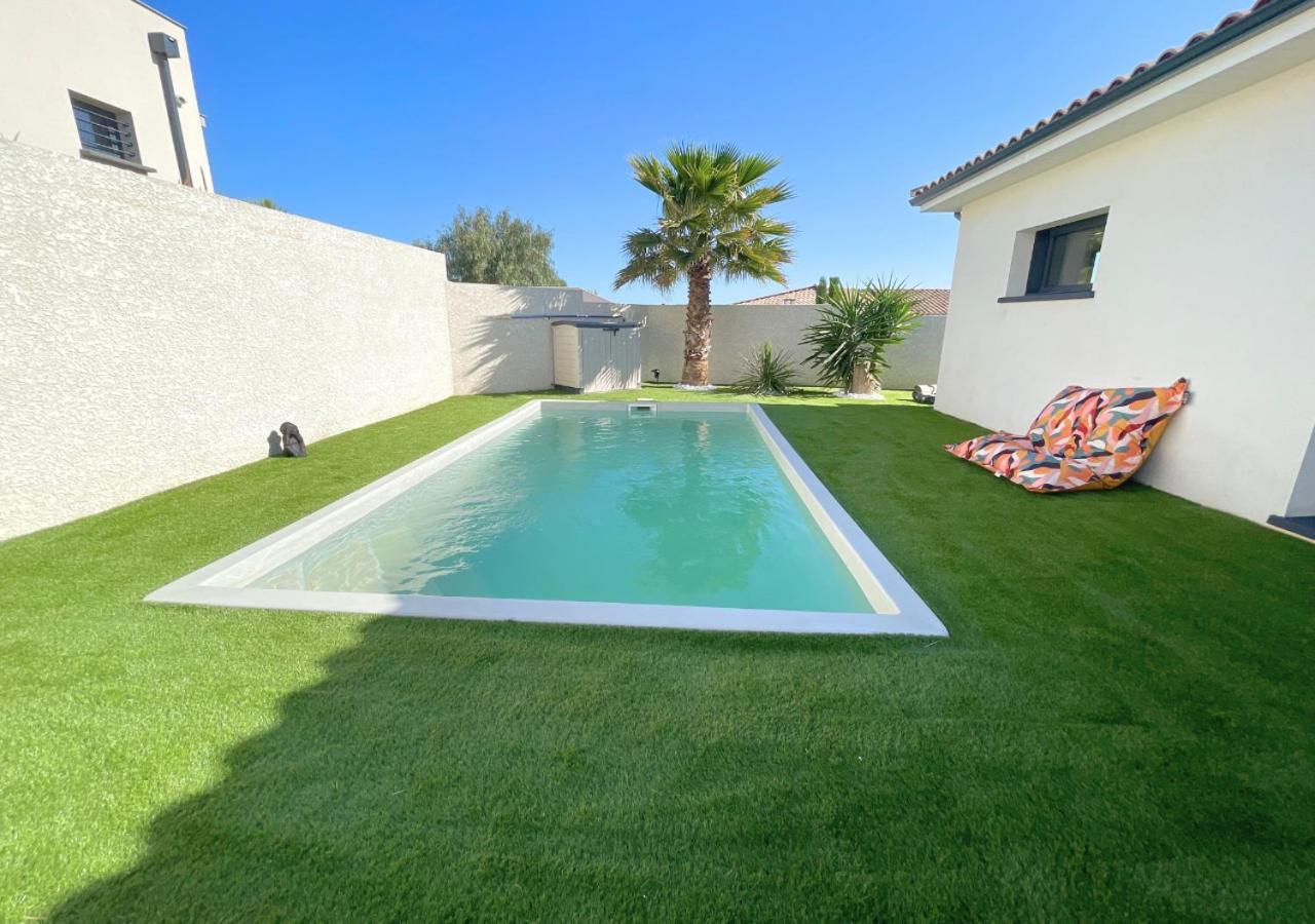 Villa Contemporaine Avec Piscine Chauffee Proche Des Plages Sauvian Exteriér fotografie