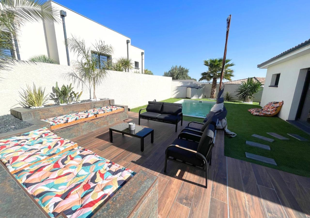 Villa Contemporaine Avec Piscine Chauffee Proche Des Plages Sauvian Exteriér fotografie