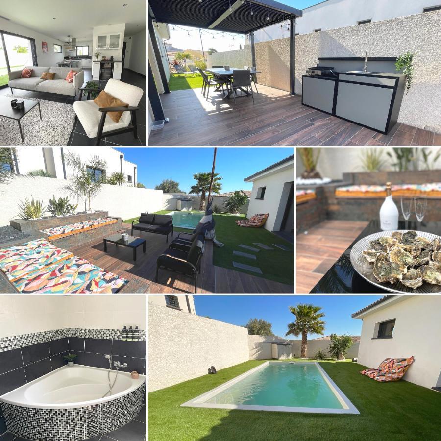 Villa Contemporaine Avec Piscine Chauffee Proche Des Plages Sauvian Exteriér fotografie
